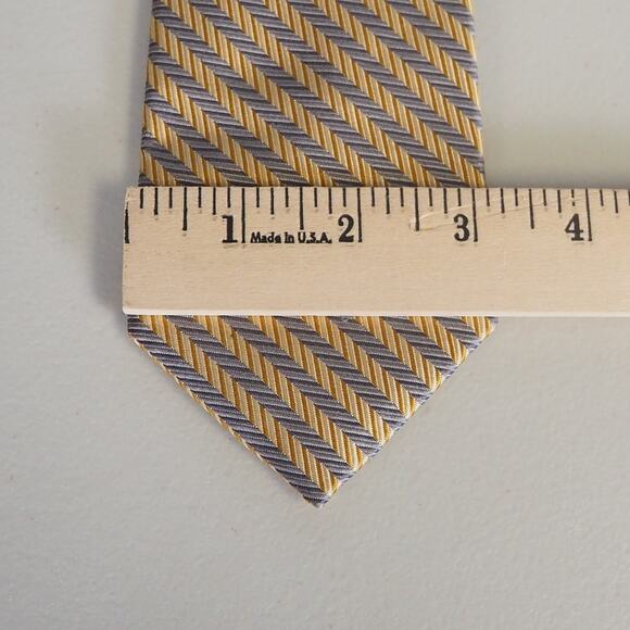 Jos. A. Bank‎ Signature Collection 100% Pure Silk Neckties Gold/Orange/Blue Ties - Picture 9 of 15